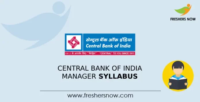 Central Bank of India Manager Syllabus