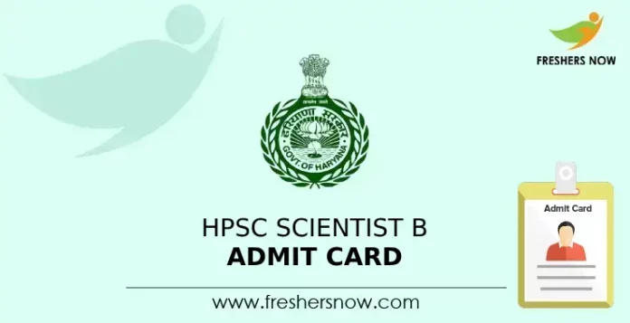HPSC Scientist B Admit Card