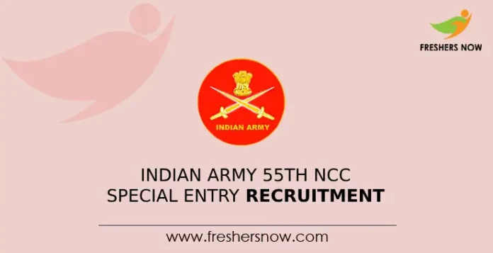 Indian Army 55th NCC Special Entry Recruitment