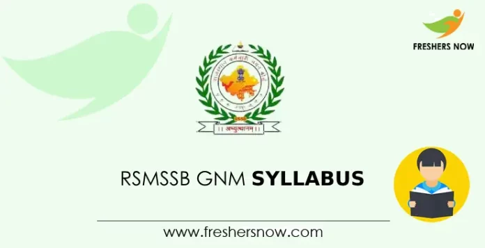 RSMSSB GNM Syllabus