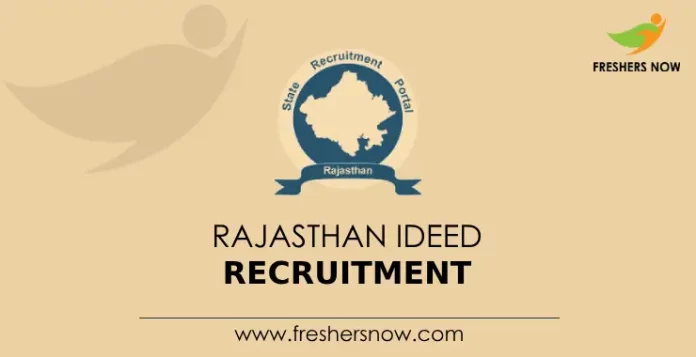 Rajasthan IDEED Recruitment