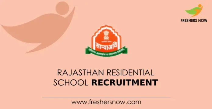 Rajasthan Residential School Recruitment