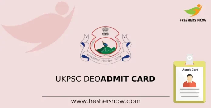 UKPSC DEO Admit Card