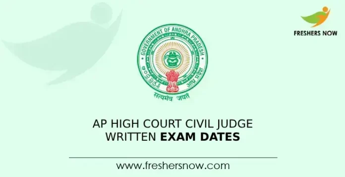 AP High Court Civil Judge Written Exam dates