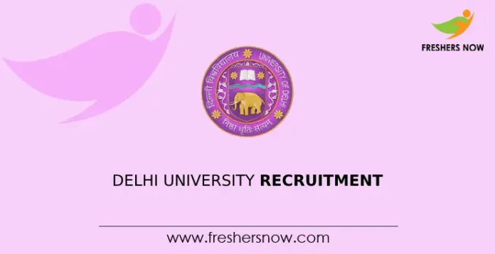 Delhi University Recruitment