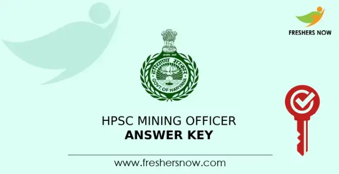 HPSC Mining Officer Answer Key