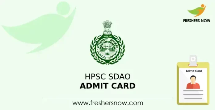 HPSC SDAO Admit Card