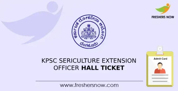 KPSC Sericulture Extension Officer Hall Ticket