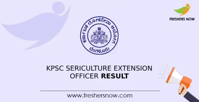KPSC Sericulture Extension Officer Result