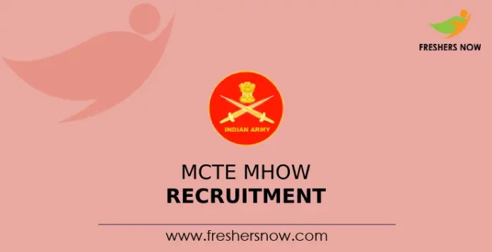 MCTE Mhow Recruitment