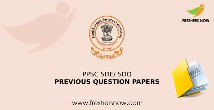 PPSC SDE_ SDO Previous Question Papers