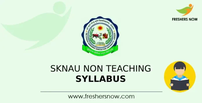 SKNAU Non Teaching Syllabus
