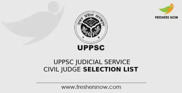UPPSC Judicial Service Civil Judge Selection List