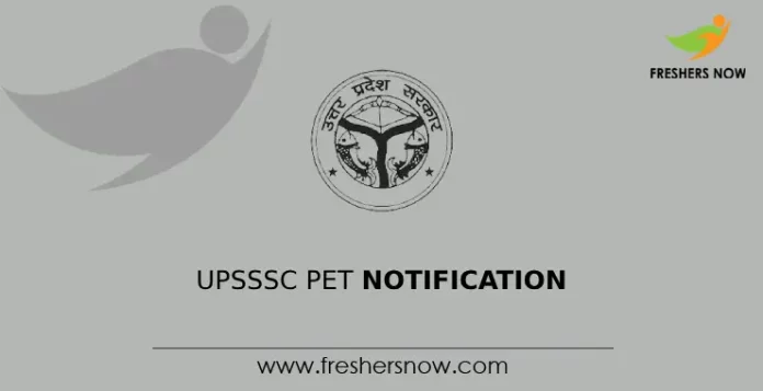 UPSSSC PET Notification