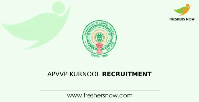 APVVP Kurnool Recruitment