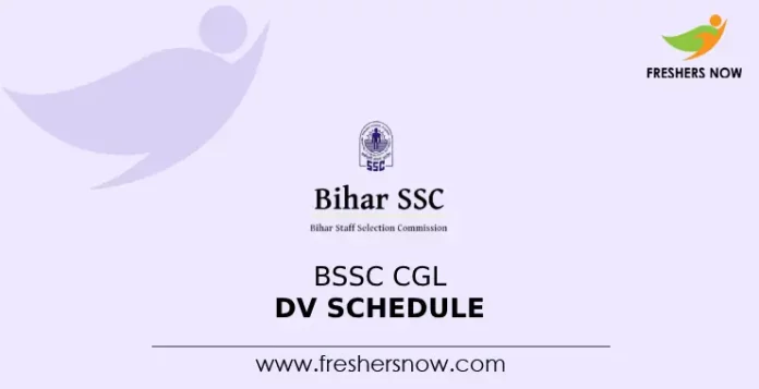 BSSC CGL DV Schedule
