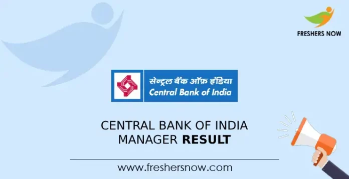 Central Bank of India Manager Result