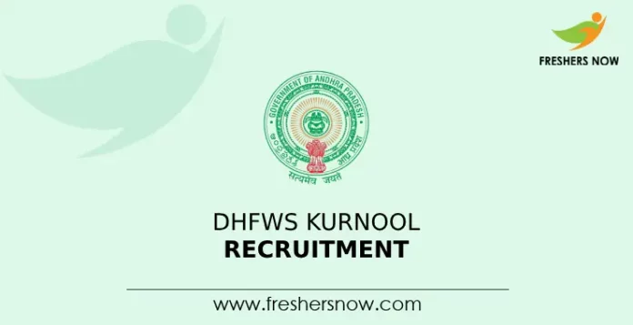DHFWS Kurnool Recruitment