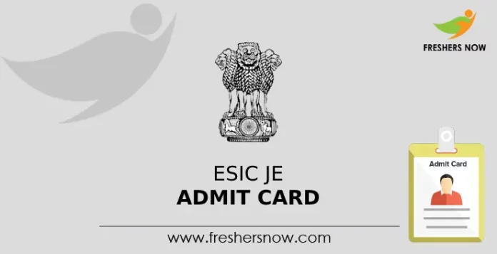 ESIC JE Admit Card