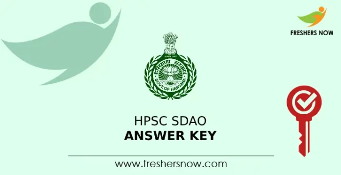 HPSC SDAO Answer Key