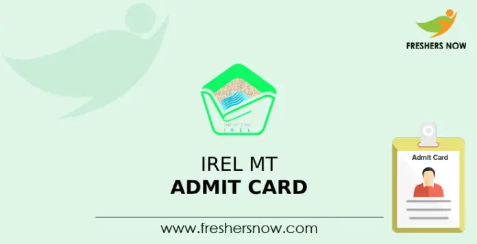 IREL MT Admit Card