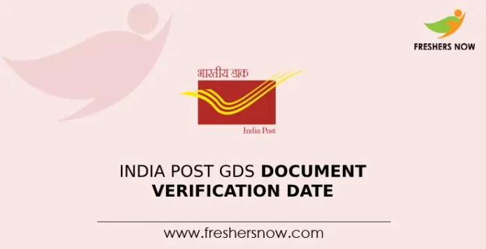 India Post GDS Document Verification Date