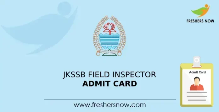 JKSSB Field Inspector Admit Card