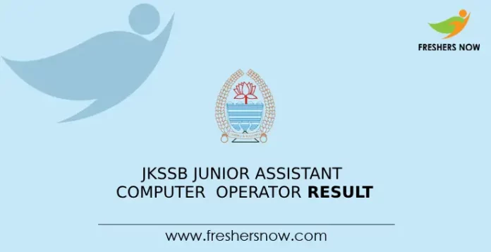 JKSSB Junior Assistant Computer Operator Result