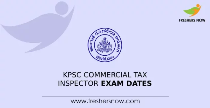 KPSC Commercial Tax Inspector Exam Dates