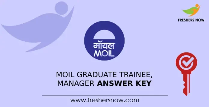 MOIL Graduate Trainee, Manager answer Key