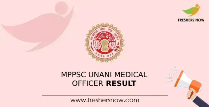 MPPSC Unani Medical Officer Result