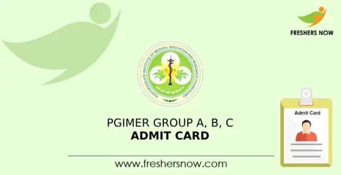 PGIMER Group A, B, C Admit Card