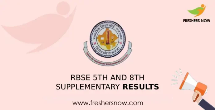 RBSE 5th and 8th Supplementary ResultS