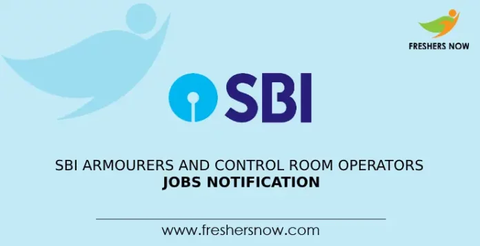 SBI Armourers and Control Room Operators Jobs Notification