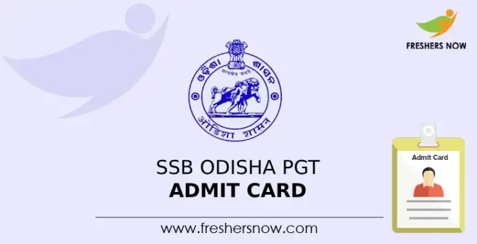 SSB Odisha PGT Admit Card