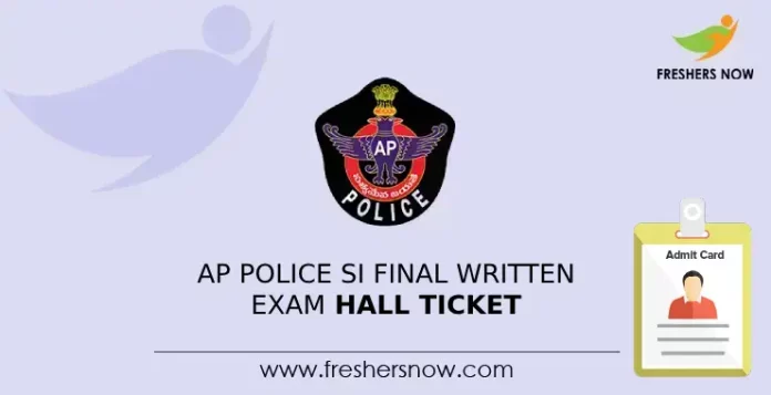 AP Police SI Final Written Exam Hall Ticket