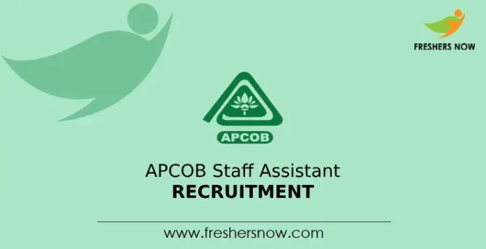 APCOB Staff Assistant Recruitment