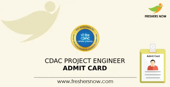 CDAC Project Engineer Admit Card