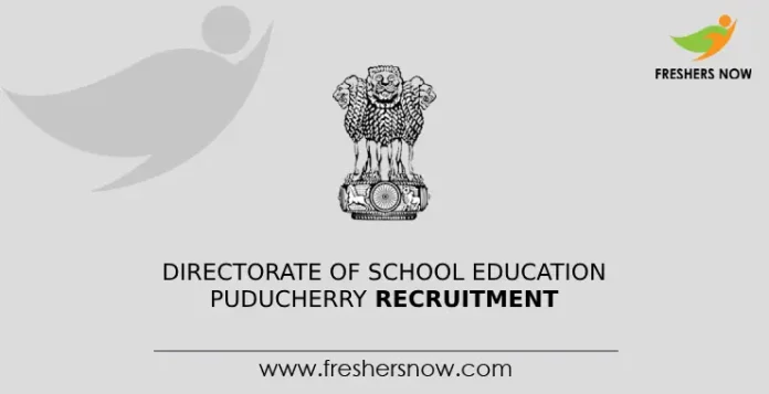 Directorate of School Education Puducherry Recruitment