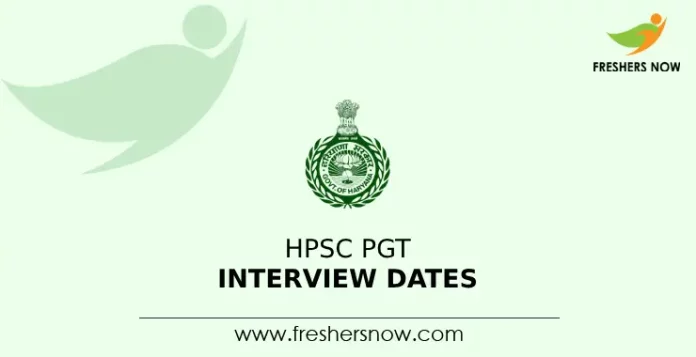 HPSC PGT Interview Dates