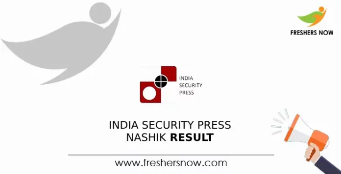 India Security Press Nashik Result