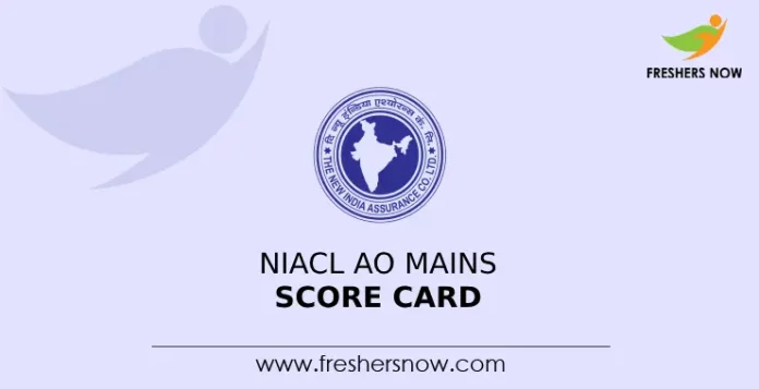 NIACL AO Mains Score Card