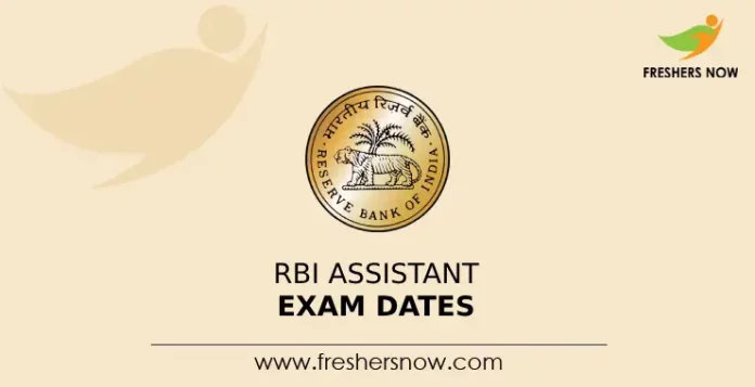 RBI Assistant Exam Dates