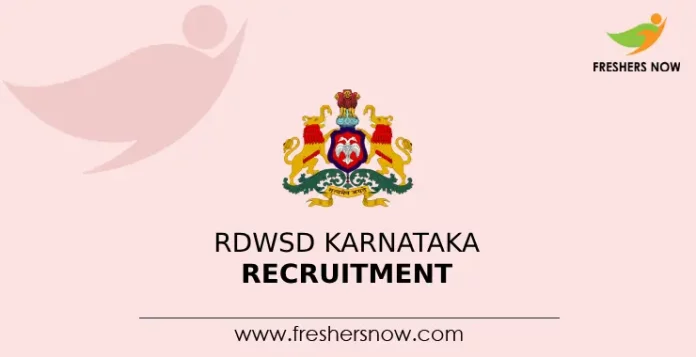 RDWSD Karnataka Recruitment