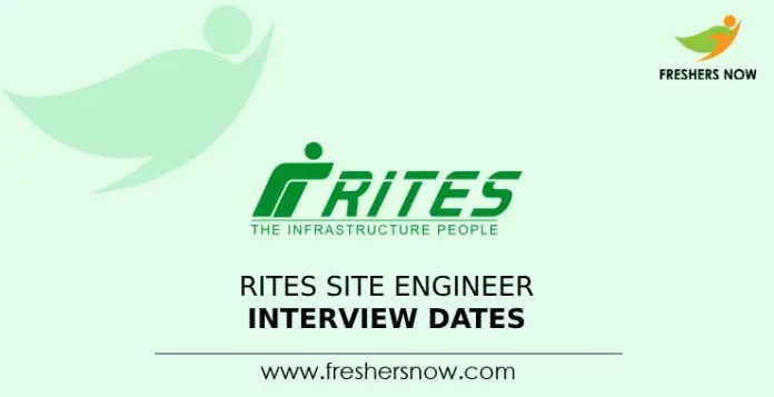 RITES Site Engineer Interview Dates