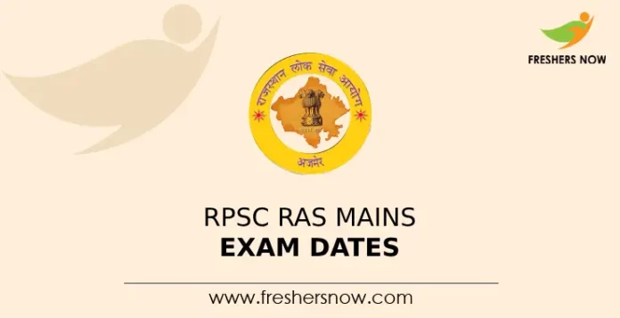 RPSC RAS Mains Exam Dates