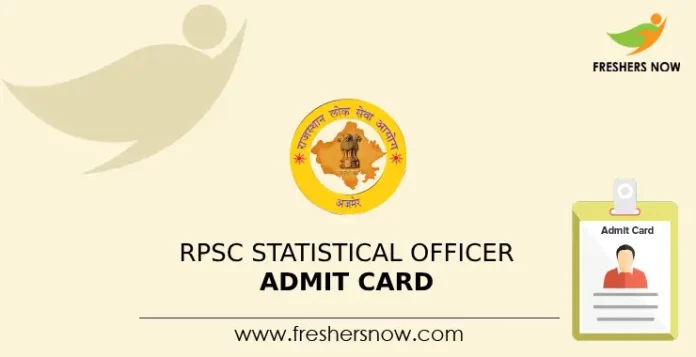 RPSC Statistical Officer Admit Card