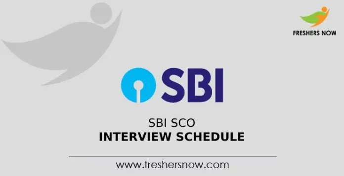 SBI SCO Interview Schedule