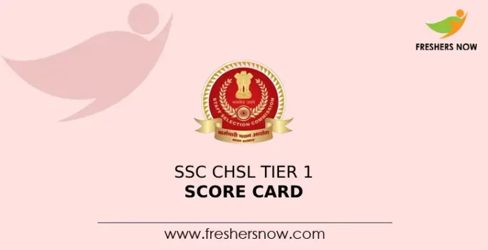 SSC CHSL Tier 1 Score Card