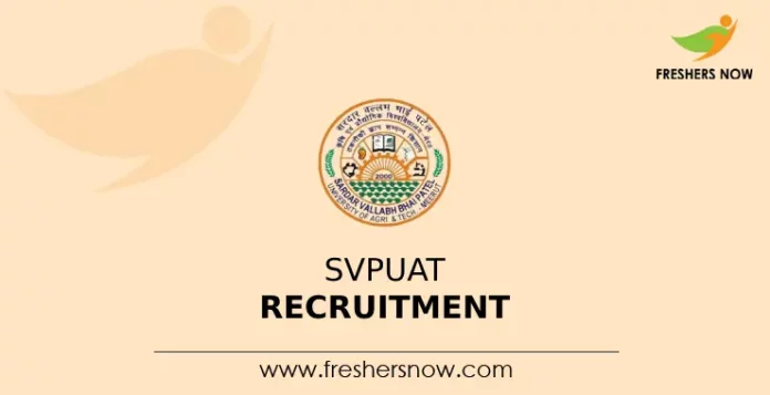 SVPUAT Recruitment